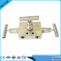 High pressure stainless steel 2 way manifold